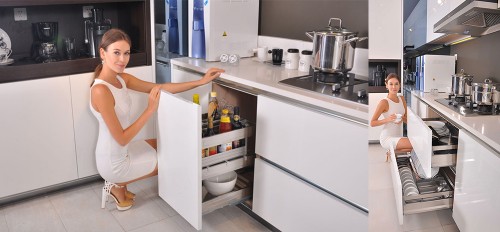 Nhà đẹp và sang trọng với phụ kiện tủ bếp thông minh